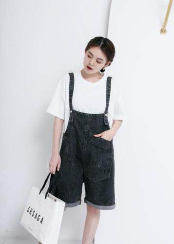 背带裤，女装，E·呀