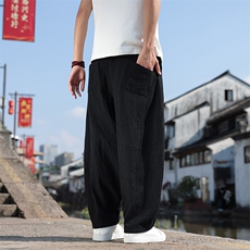 80%苎麻高品质风夏季新款弯刀休闲裤子长裤男女K558-P90控128，男装休闲裤，星座313B-4（原星座309A-1）