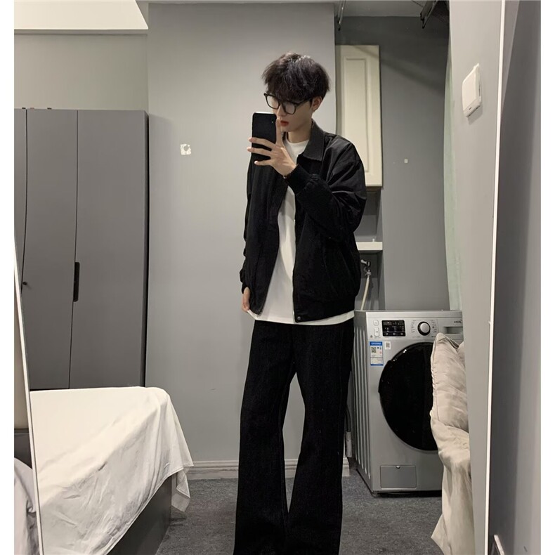 老钱风千鸟格拼接男女新复古翻领工装上衣外套夹克513JK3514P60,男装夹克,星座513
