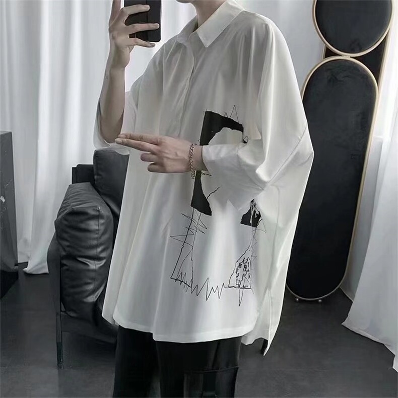 短袖衬衫春款男港风潮流C00012P30图片