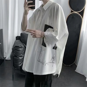 短袖衬衫春款男港风潮流C00012P30图片