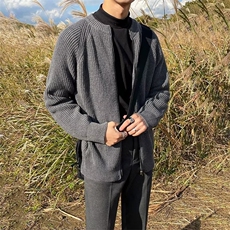 秋冬新款Cleanfit珠地拉链开衫毛衣潮男韩版潮流圆领针织衫外套，男装针织衫/毛衣，星座715-4