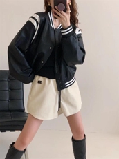 【秋款新品】进口PU棒球服，其它，TWO LAPS