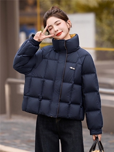 2025年冬季90白鸭绒撞色羽绒服图片