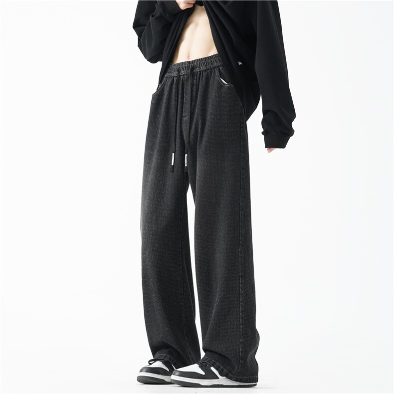 抖音品质夏季新款港风星空纹宽松牛仔裤B315-K24215-特p40控78,男装牛仔裤,电商B315