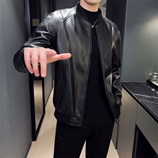 新款皮衣皮夹克PU机车服309B-2325-P55，男装皮衣，星座1409-3