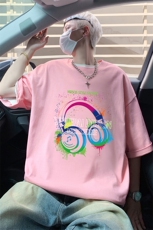 T782P26夏季新品港风高街美式短袖T恤宽松ins重磅纯棉体恤，男装T恤，星座304A