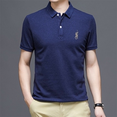 棉质中青年内搭翻领运动吸汗夏季新款休闲时尚百搭上衣服打底汗衫，男装T恤，电商B212（原钱塘6029）