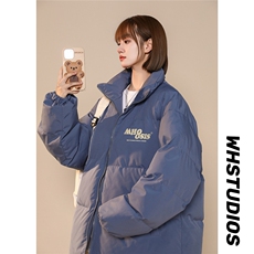 中性风冬季时尚百搭宽松字母印花潮流棉服外套MY2055P85控118，男装棉衣，A247A