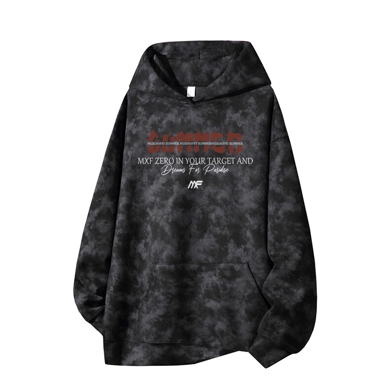 得物供货、重磅420克现货麂皮绒扎染卫衣HD019-1-WL25103ZR-P45,男装卫衣,电商019-1