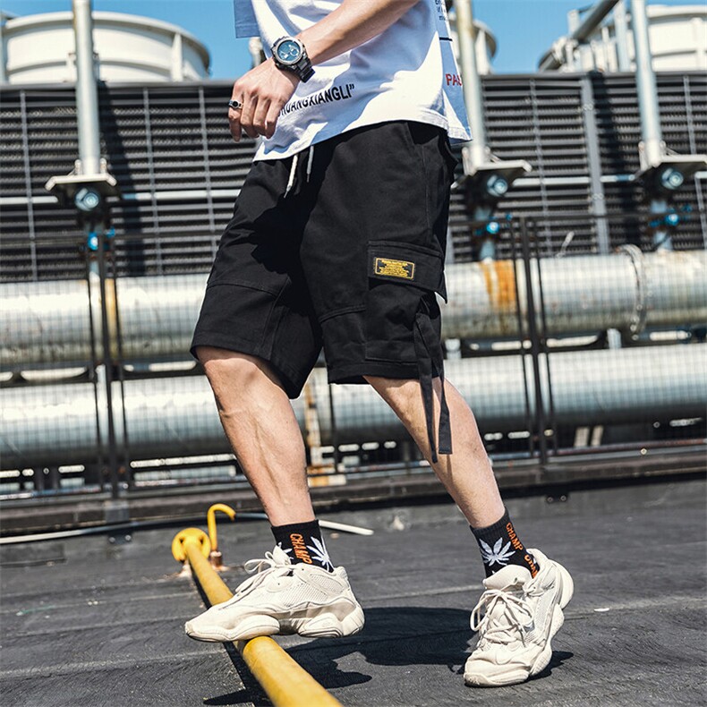 1日系休闲大码M-5XL原宿嘻哈宽松工装裤男士五分中裤7819P35控69，男装工装外套，星座226-2