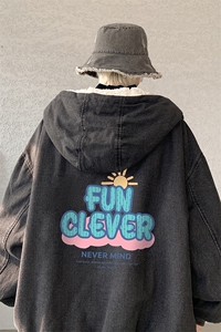 控价158牛仔棉衣男大码加绒羊羔绒牛仔棉服男棉袄 NM53377-P140图片