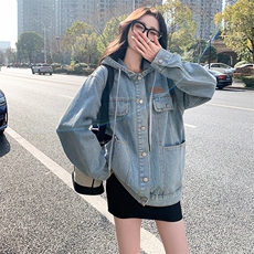 【现货】基础款连帽牛仔外套2C272-C25-P145-K198，女装短外套，2C272