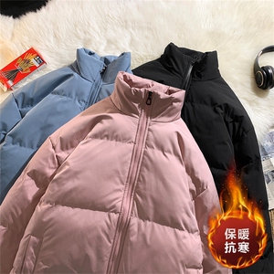 得物二开跑量棉衣休闲加厚棉服男女同款情侣纯色面包服218-35图片