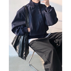 现货！25春休闲垫肩夹克宽松立领设计感短款高品质外套JK95-P128，男装夹克，电商B288