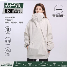 斜拉链设计感冲锋衣外套男女款户外运动登山服时尚潮牌工装夹克，男装皮衣，星座506A