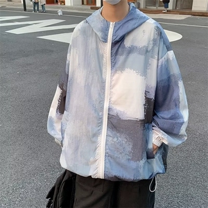 扎染防晒服男夏季薄款潮牌百搭连帽夹克痞帅户外防晒衣FW73-P36图片