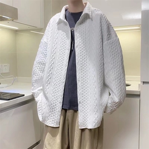 长袖衬衫男港风日系春季韩版潮流帅气衬衣C45P35图片