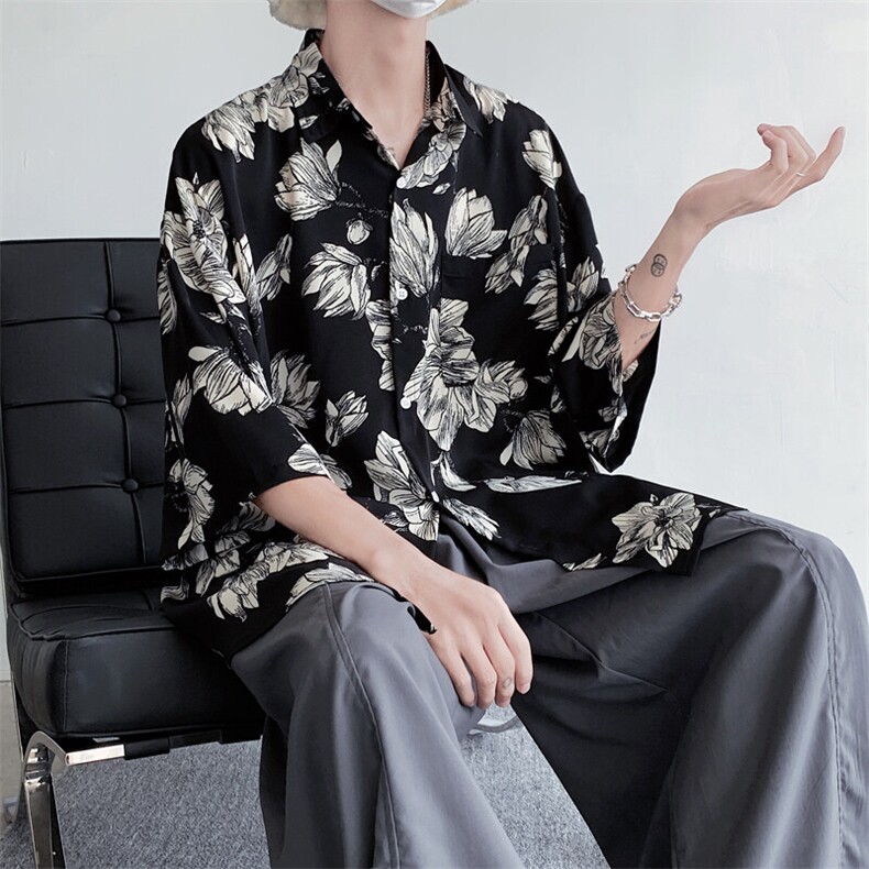 档口现货高品质25夏短袖衬衫冰丝衬衣衫CS154P40,男装衬衫,星座1504（原917）