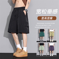 现货夏季工装短裤男ins潮牌休闲百搭潮流痞帅五分裤D02521-P38，男装牛仔裤，星座308B-2