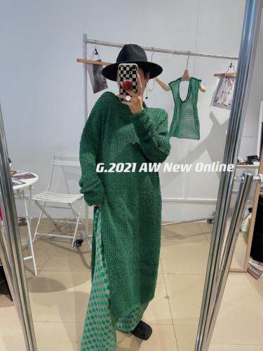 新款现货针织毛衣?格子裤，女装针织衫/毛衣，G