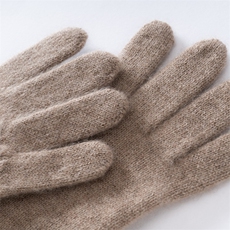 2025年新款百搭麻花提花双股加厚保暖分指手套，手套，思琳羊绒