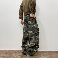 美式复古多口袋迷彩裤潮流休闲设计感宽松牛仔裤，男装牛仔裤，星座410-6（原星座1304-1）