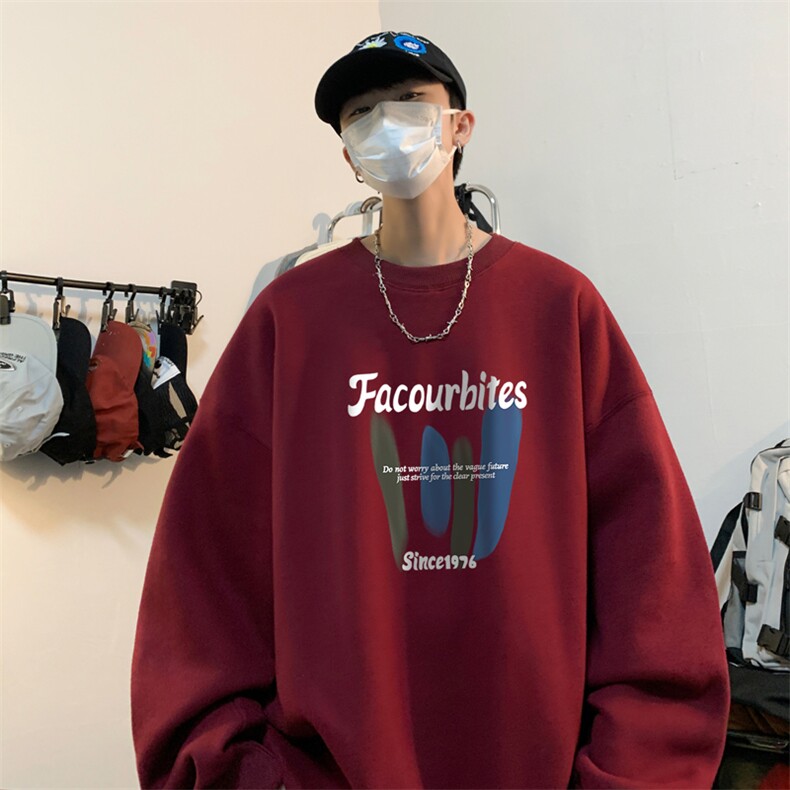 ！圆领卫衣男装港风长袖T恤男外套男WY157-P28,男装卫衣,电商B367