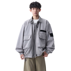 2026新款麂皮绒工装外套男宽松休闲大口袋拼上衣XZ309JK8656P78，男装工装外套，星座309（原A406）