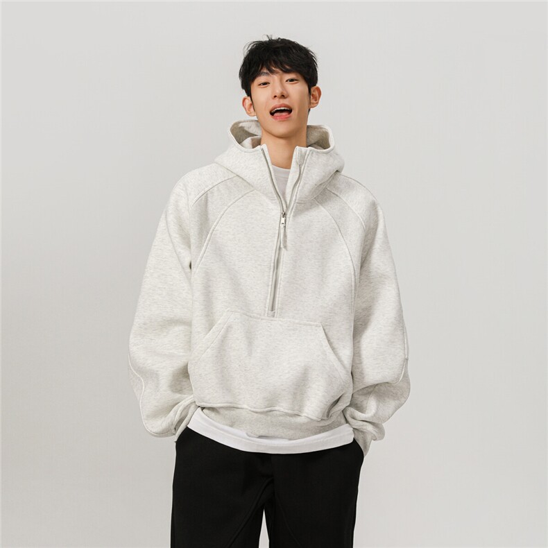 高品质cleanfit450g重磅套头版拉链卫衣外套TTTB17-特P78控128,男装卫衣,星座1315