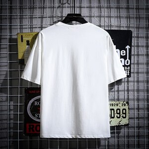 2021夏季新网格挂拍日系大码男猫和老鼠印花短袖T恤T1058-P25图片