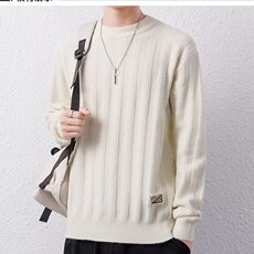 YC279-P532025冬季新款男士毛线衣圆领套头百搭加厚针织打底衫，男装T恤，电商B323A