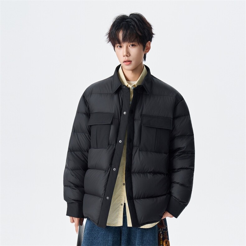 冬季新款羽绒服男潮流潮牌轻薄白鸭绒短款外套 XZ309 Y95706 P158图片