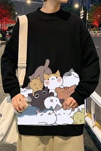 M18162-P45 加绒款-P65半高领毛衣男士大码针织衫男毛线衣男图片