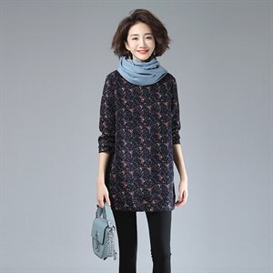 圆领 件 长袖 套头 个性 优雅 保暖 舒适 通勤 常规 2021秋冬新款 加绒,女装卫衣/绒衫,独衣靓