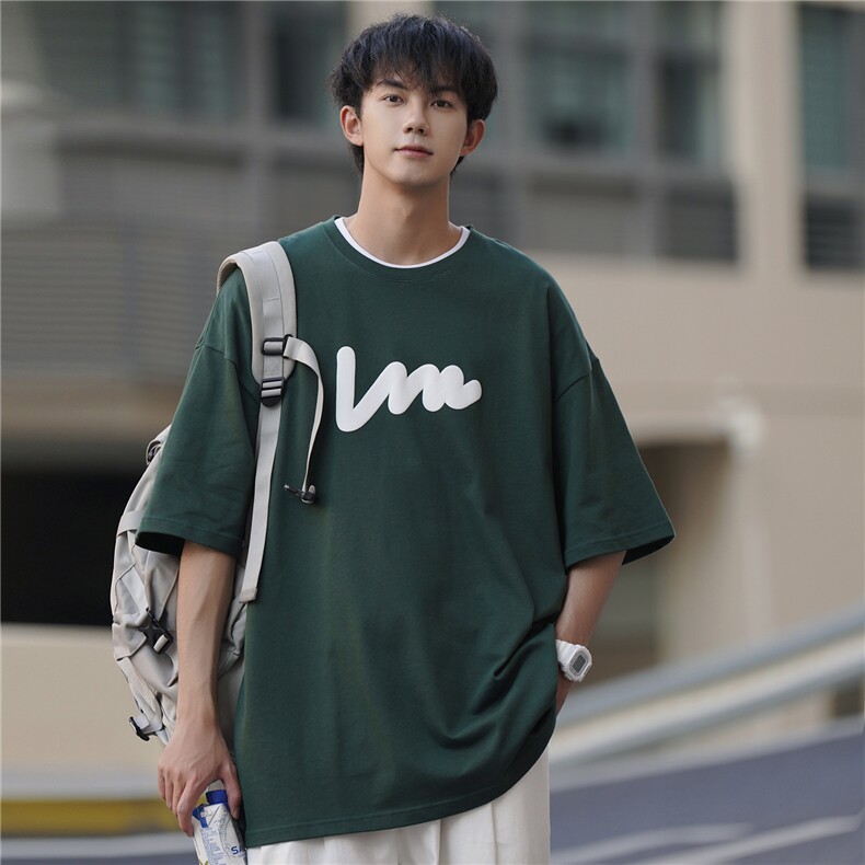 重磅发泡工艺短袖男女同款港风T桖（260克）202-8-T262-P38-控48,男装T恤,星座222-2（原202-8）