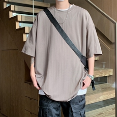T155/P28凉感短袖垂感冰丝t恤男款夏季薄款宽松大码半袖上衣，男装T恤，电商基地A050