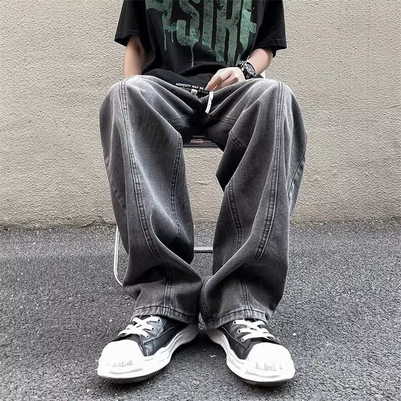 美式牛仔裤男春秋新款休闲直筒裤NK666P38,男装牛仔裤,星座1116-2