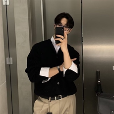 网络图男士针织开衫新款百搭小众设计麻花纹高端毛衣，男装针织衫/毛衣，星座410-6（原星座1304-1）