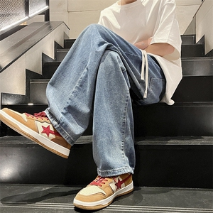 复古牛仔裤男直筒宽松阔腿 712- A408 P45图片