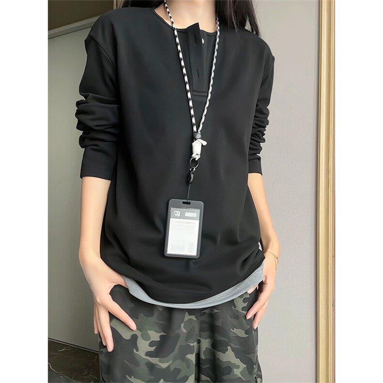 保暖德绒打底衫韩系复古宽松显瘦百搭学院风女5Q4090-TP3058,男装卫衣,电商A102