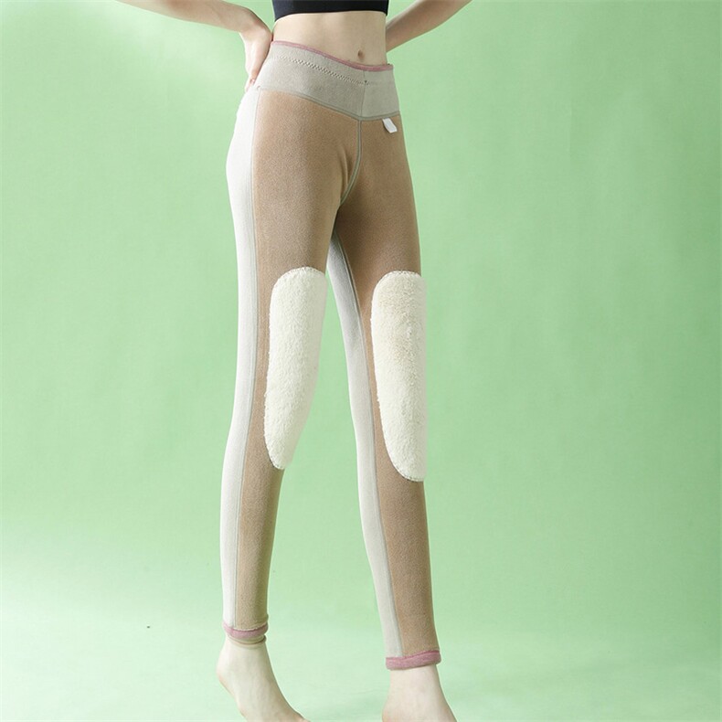 加厚兔毛护膝保暖打底裤女秋冬季显瘦高腰弹力紧身瑜伽裤，女装打底裤，鹏源羊绒