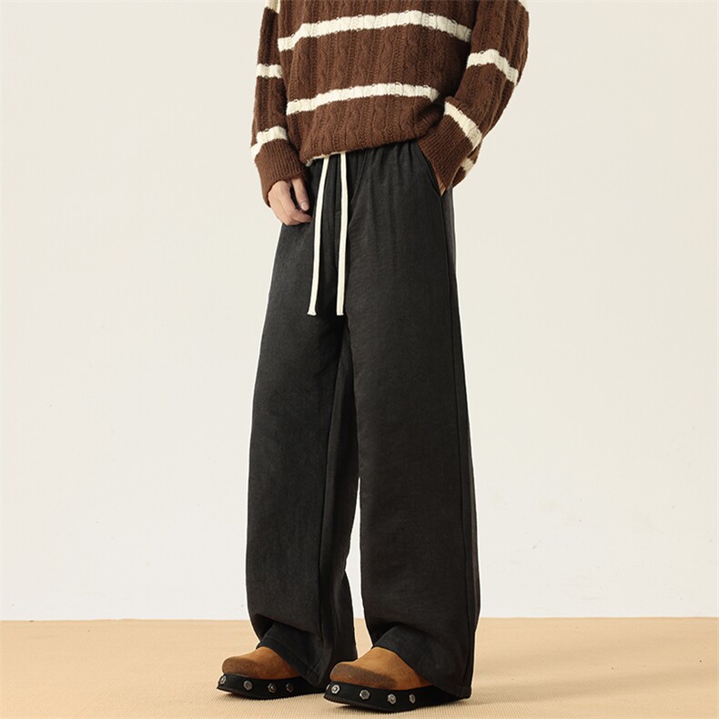 现货02纯色奶芙三合一夹棉裤男女冬季加棉裤子XZ211-1-K2475-P60，男装棉裤，星座211-1