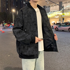潮流宽松夹克高街潮牌休闲上衣A161-6823-P75，男装皮衣，电商A161