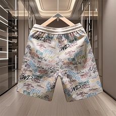 数据美式复古涂鸦满印夏季夏威夷cleanfit短裤男DK2530P25，男装牛仔裤，电商A128
