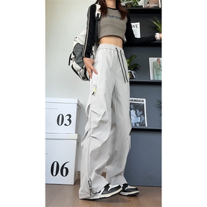 1014-1-KF342-秋冬季防水冲锋裤子男女工装直筒阔腿图片