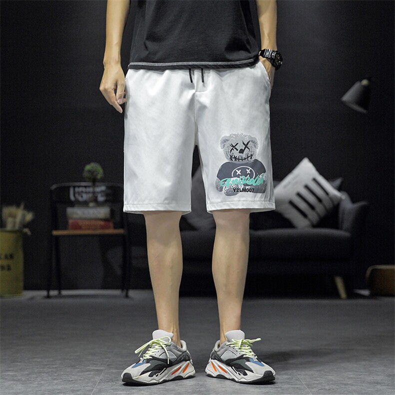 1港风休闲大码M-5XL运动5分裤原宿潮流五分裤男中裤7168P25控38,男装牛仔裤,星座226-2