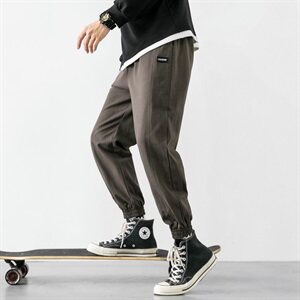 2021春秋季新款九分束脚裤子韩版休闲裤男潮流长裤DS877T图片