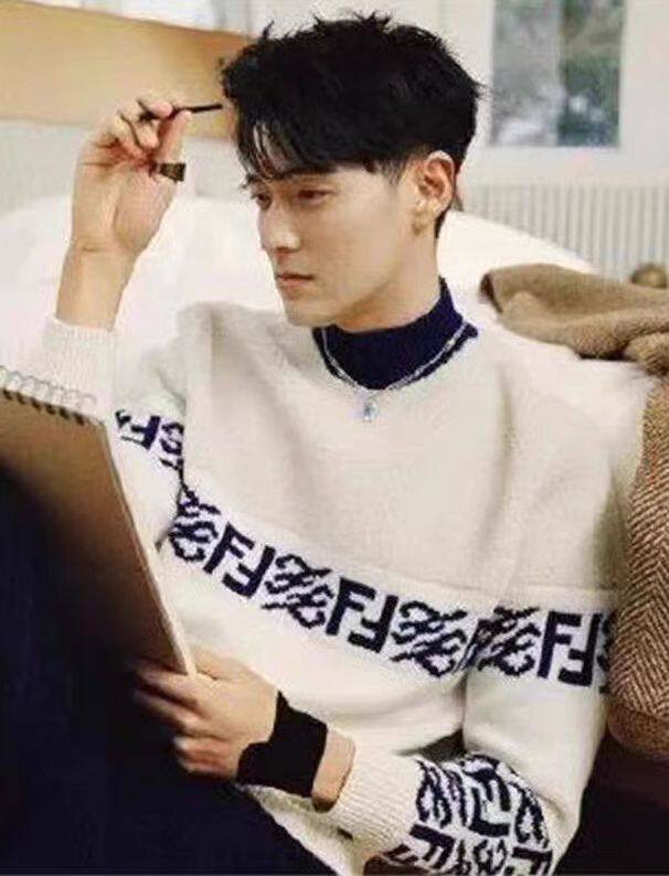 2025年秋季长袖青春流行半高领套头，男装羊毛衫，圣强羊绒