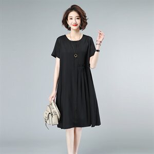 2021夏款新款拼接大码女装连衣裙234款图片